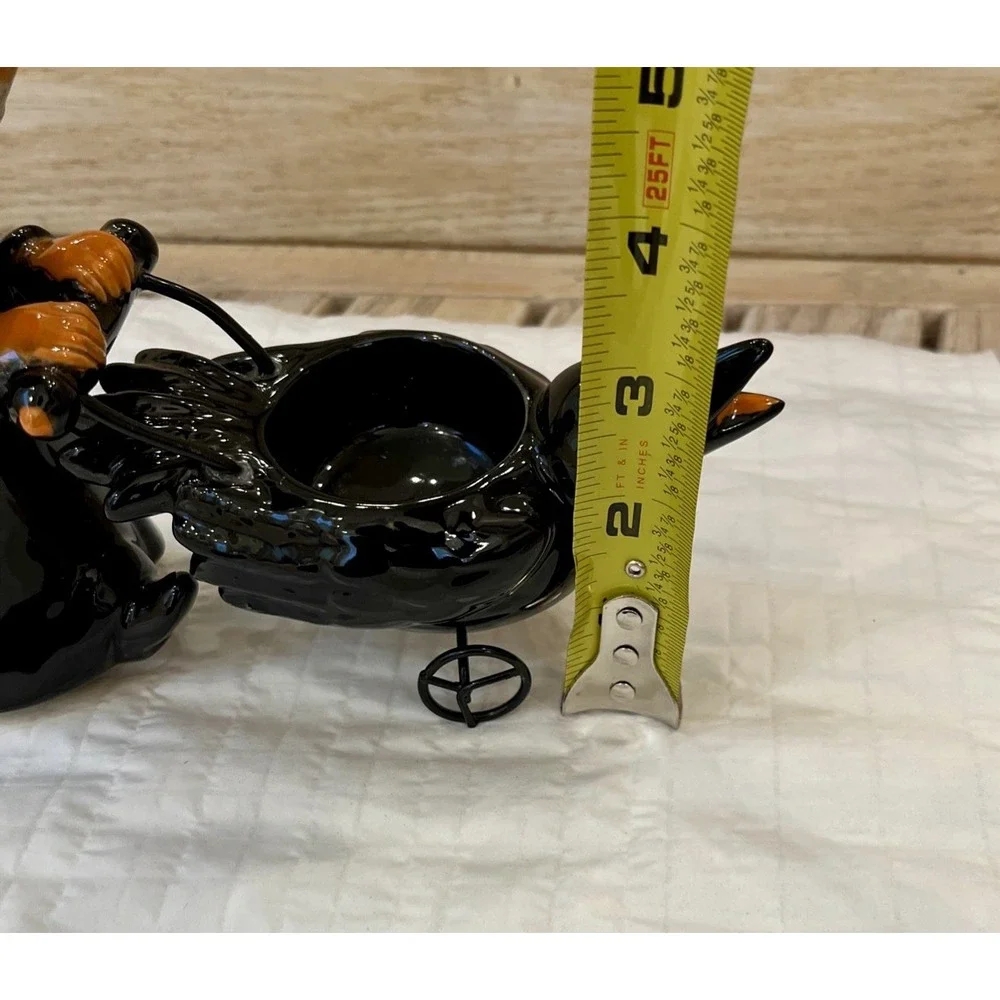 Yankee Candle PumpkinPeople Raven Carriage TeaLight Holder Halloween 2011 Rare